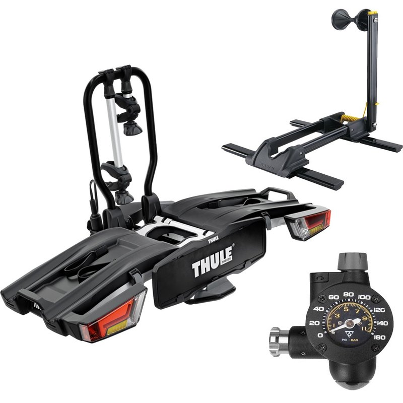 kit thule easyfold xt 933 cavalete lineup stand e inflador de co2 airbooster