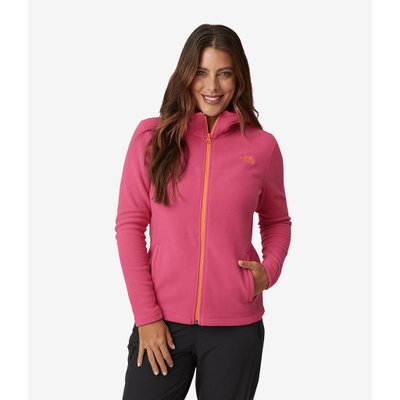 fleece the north face feminino tka glacier full zip com capuz rosa laranja lupastore 4